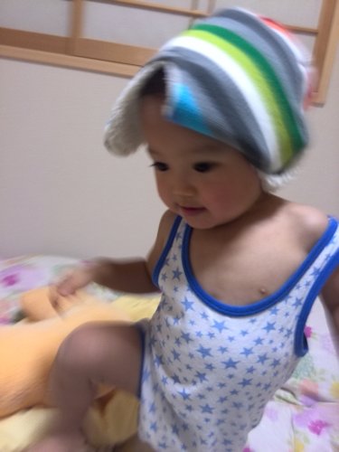１歳児の帽子